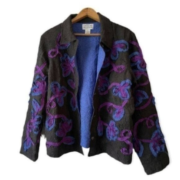 Y2K Chore Jacket Long Sleeve Cardigan Women’s Medium Button Up Spring - Picture 3 of 12
